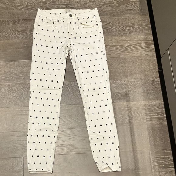 Super Fun ⭐Star⭐ Print J. Crew Toothpick Style Jeans - Picture 1 of 4
